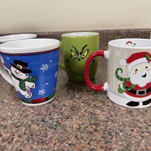Set of 4 Christmas coffee mugs